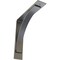 Ekena Millwork Morris Steel Bracket, Hammered Silver 3"W x 14"D x 14"H BKTM03X14X14MOHSV - alternate 1